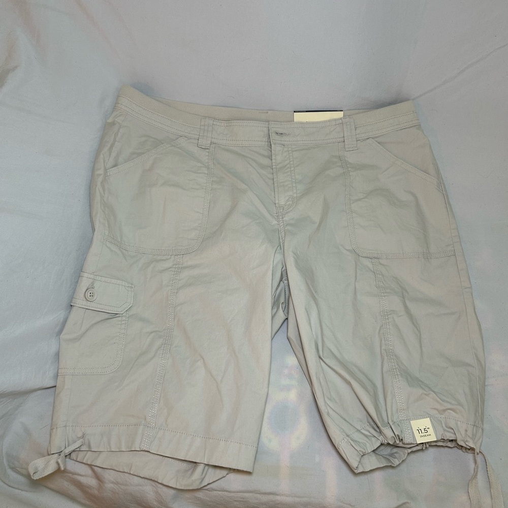 St. John's Bay Light Gray Bermuda Shorts